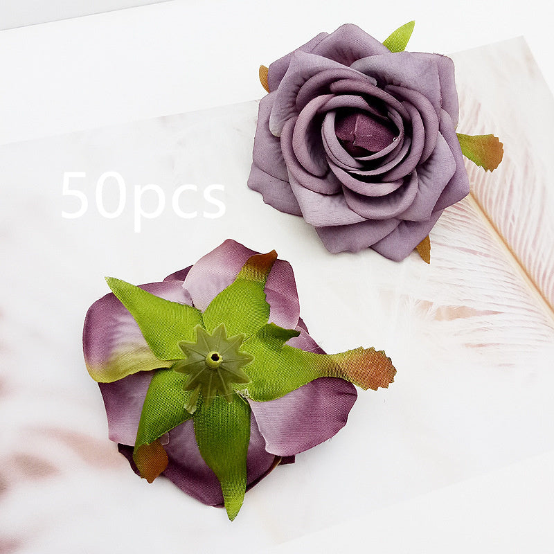 High-grade Simulation Rose Head DIY Handmade Materials