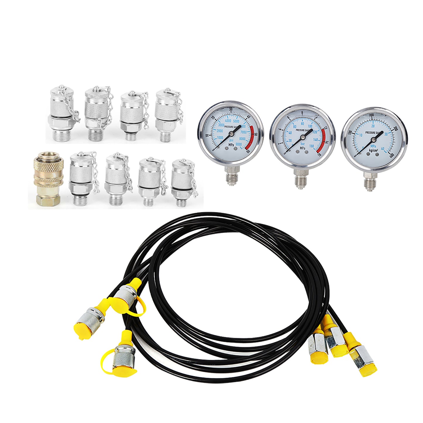 Portable Hydraulic Pressure Test Kit Hydraulic Equipment Tester Pressure Testing Tool