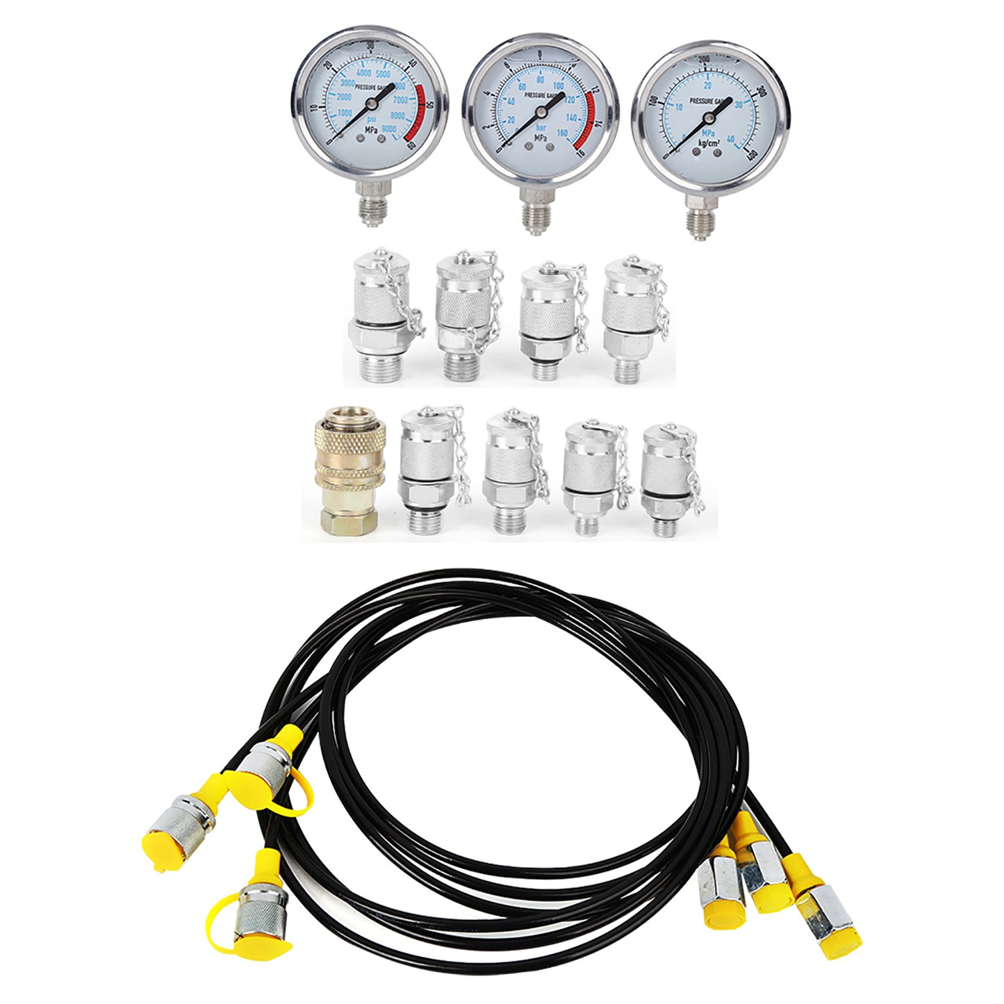 Portable Hydraulic Pressure Test Kit Hydraulic Equipment Tester Pressure Testing Tool