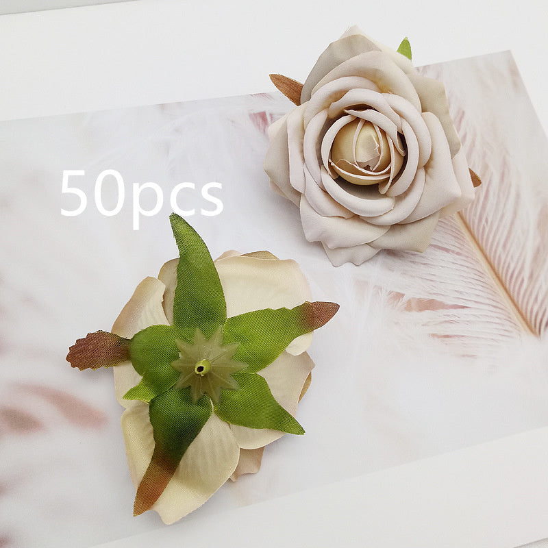 High-grade Simulation Rose Head DIY Handmade Materials