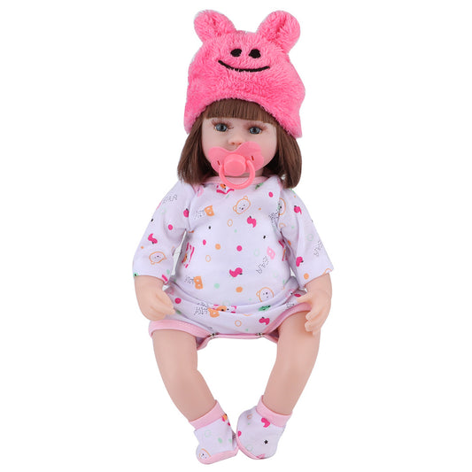 Reborn Infants Dolls Vinyl Full Body Lifelike Baby Dolls for Children GiftRose Red
